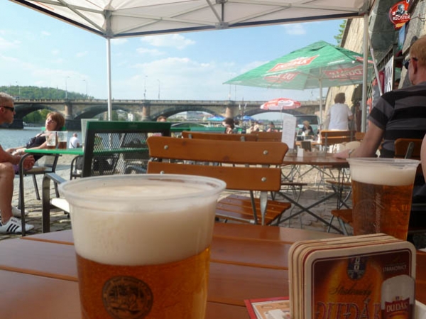 Beer Drinking by the River